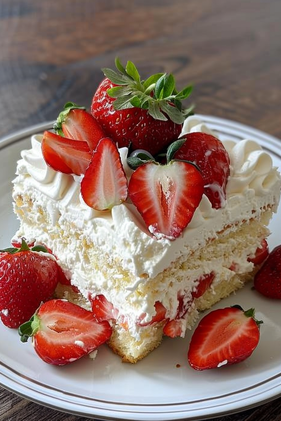 Strawberry Tres Leches Cake Recipe with Fresh Berries 7 image 1776292273585