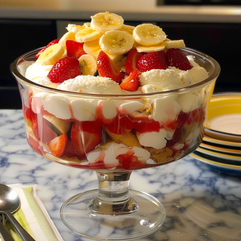 Strawberry Banana Trifle: A Taste of Summer's Sweetness