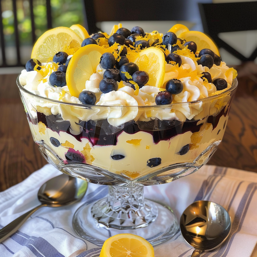 Easy Lemon Blueberry Trifle Recipe 2024 + Tips