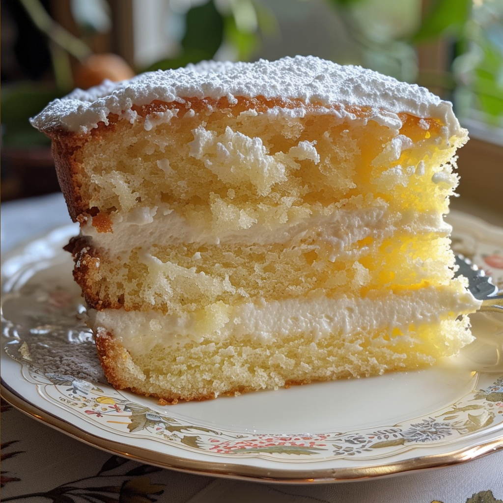 Light and Fluffy Italian Lemon Cream Cake Recipe