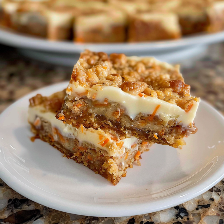 Carrot Cake Bars with Cream Cheese Topping