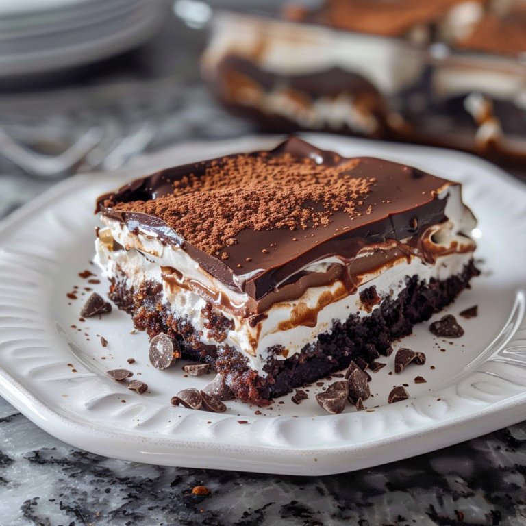 Chocolate Lasagna (No-Bake Dessert)