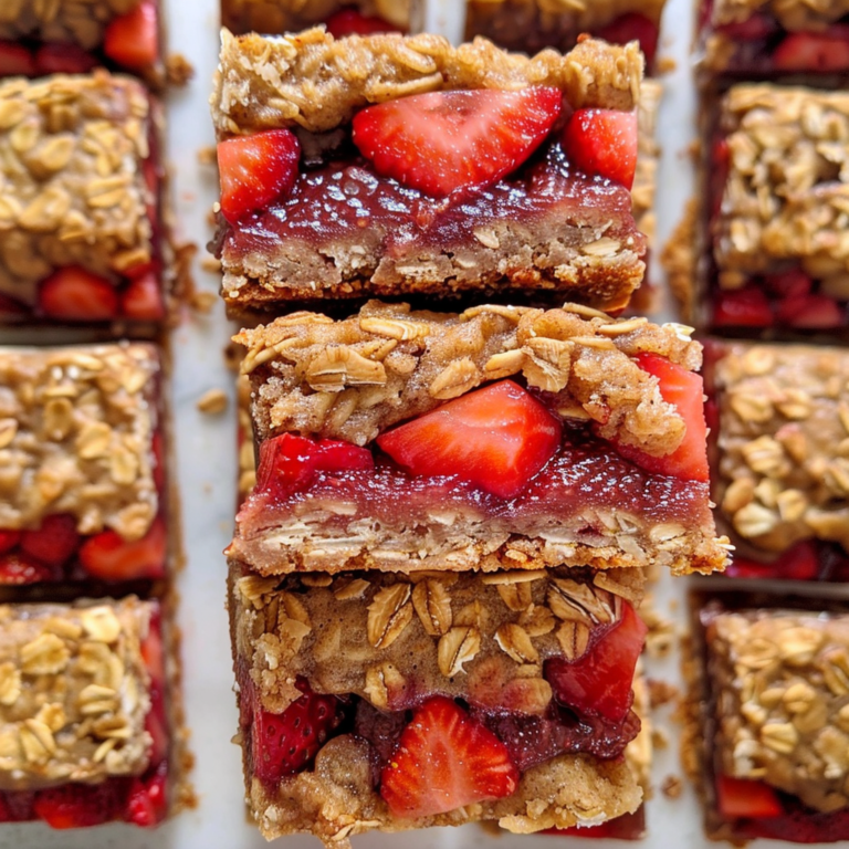 Strawberry Oatmeal Bars for a Healthy Snack