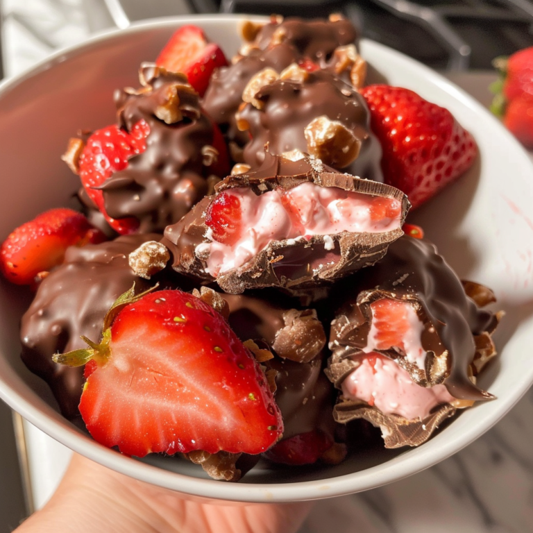 Chocolate Strawberry Yogurt Clusters Recipe with Crunchy Layers