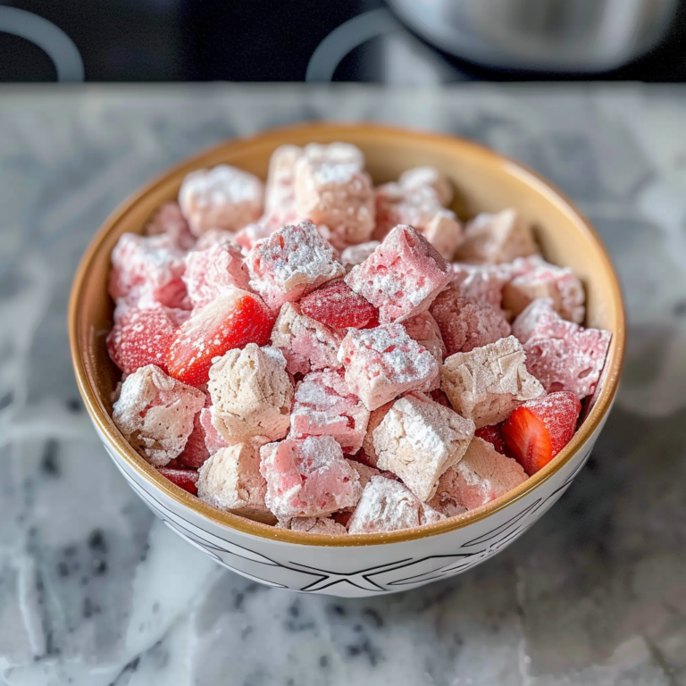 Fluffy Strawberry Shortcake Puppy Chow