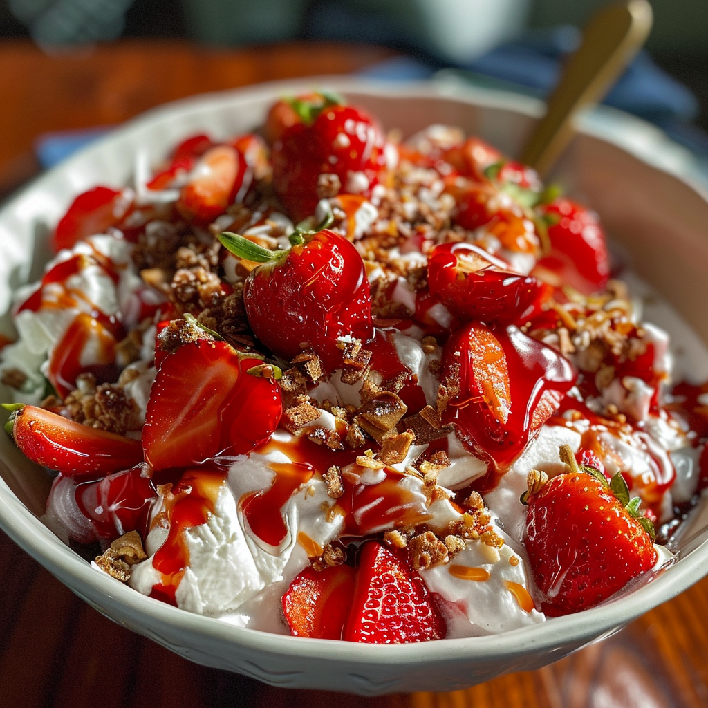 Refreshing Strawberry Crackle Salad