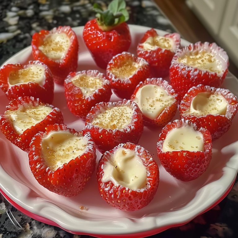 Easy Cheesecake Deviled Strawberries