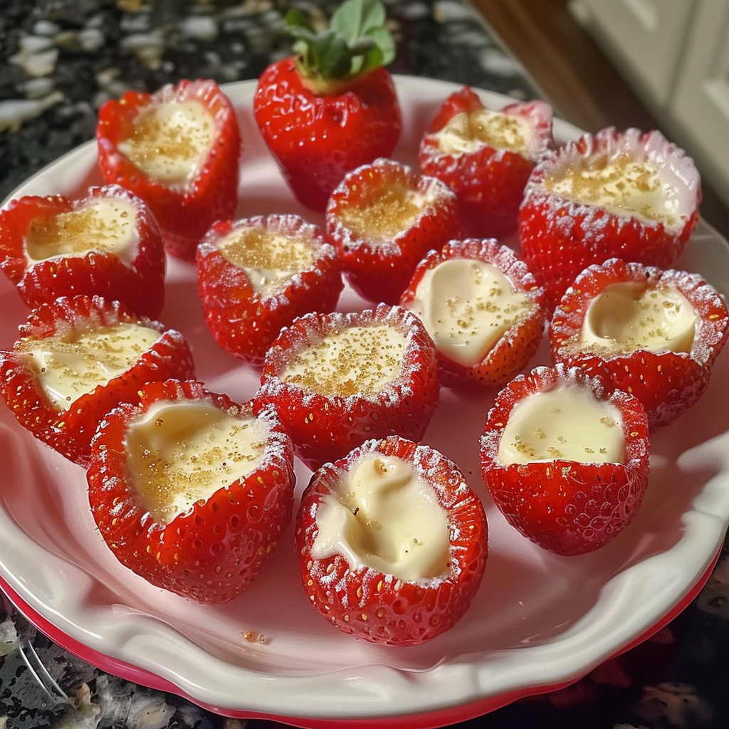 Easy Cheesecake Deviled Strawberries
