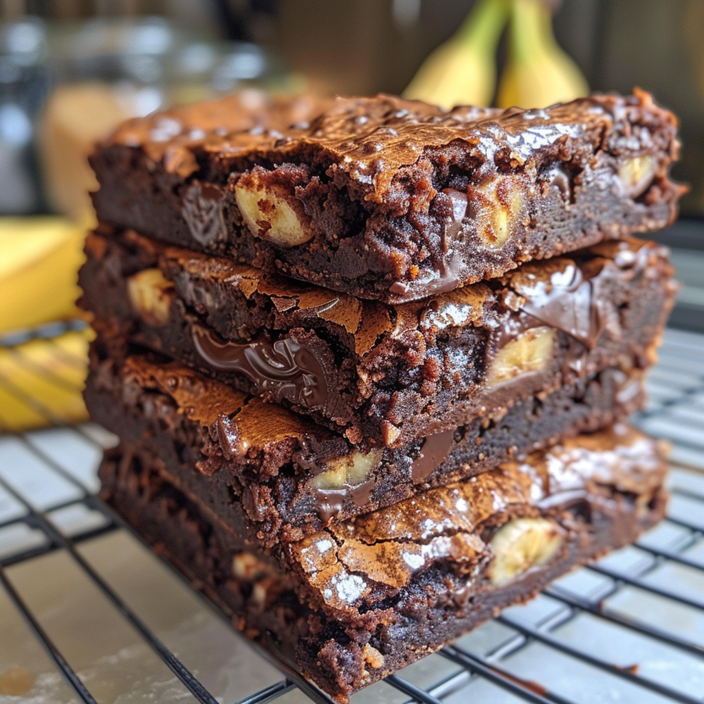 Banana Bread Brownies with a Twist