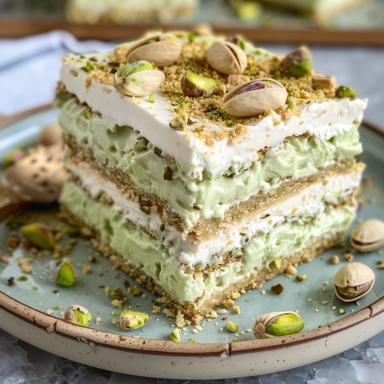 Easy No Bake Pistachio Icebox Cake
