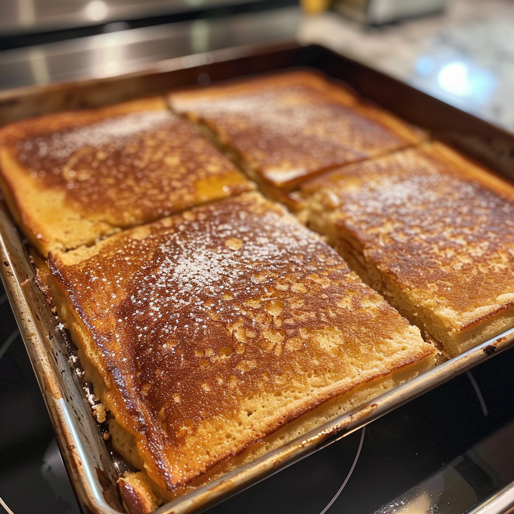 Easy Sheet Pan Pancakes with Pancake Mix That Bake in One Go