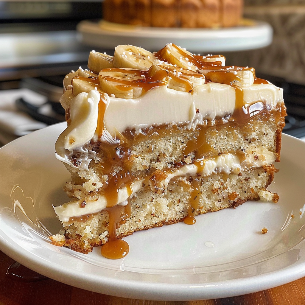 Salted Caramel Banana Cake Perfection