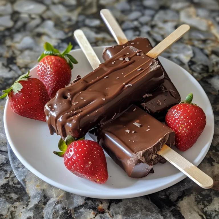 5-Ingredient Chocolate Strawberry Pops