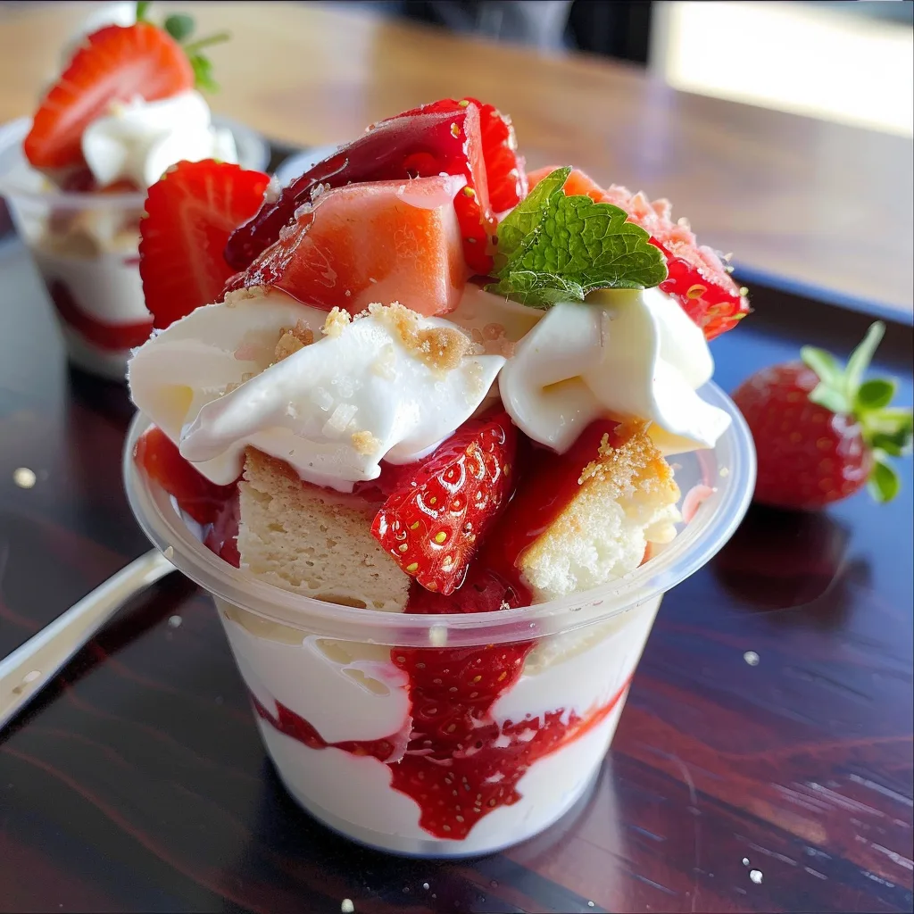 Strawberry Shortcake in a Cup: