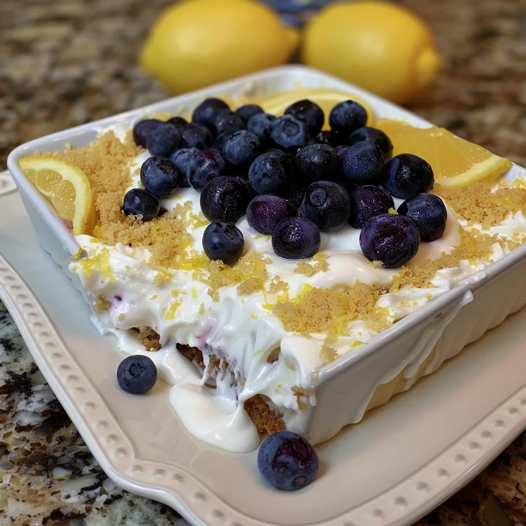 No Bake Lemon Blueberry Dessert Perfection
