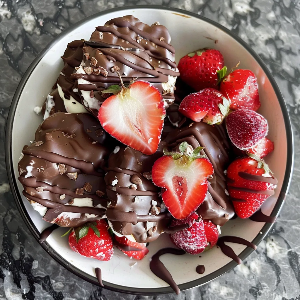 Home 48 Viral Chocolate Strawberry Yogurt Clusters