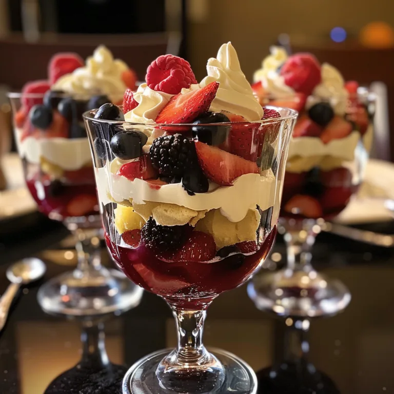 Delightful Mini Trifles with Fresh Fruits and Cream