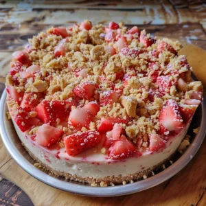 Creamy Strawberry Crunch Cheesecake Recipe for Summer