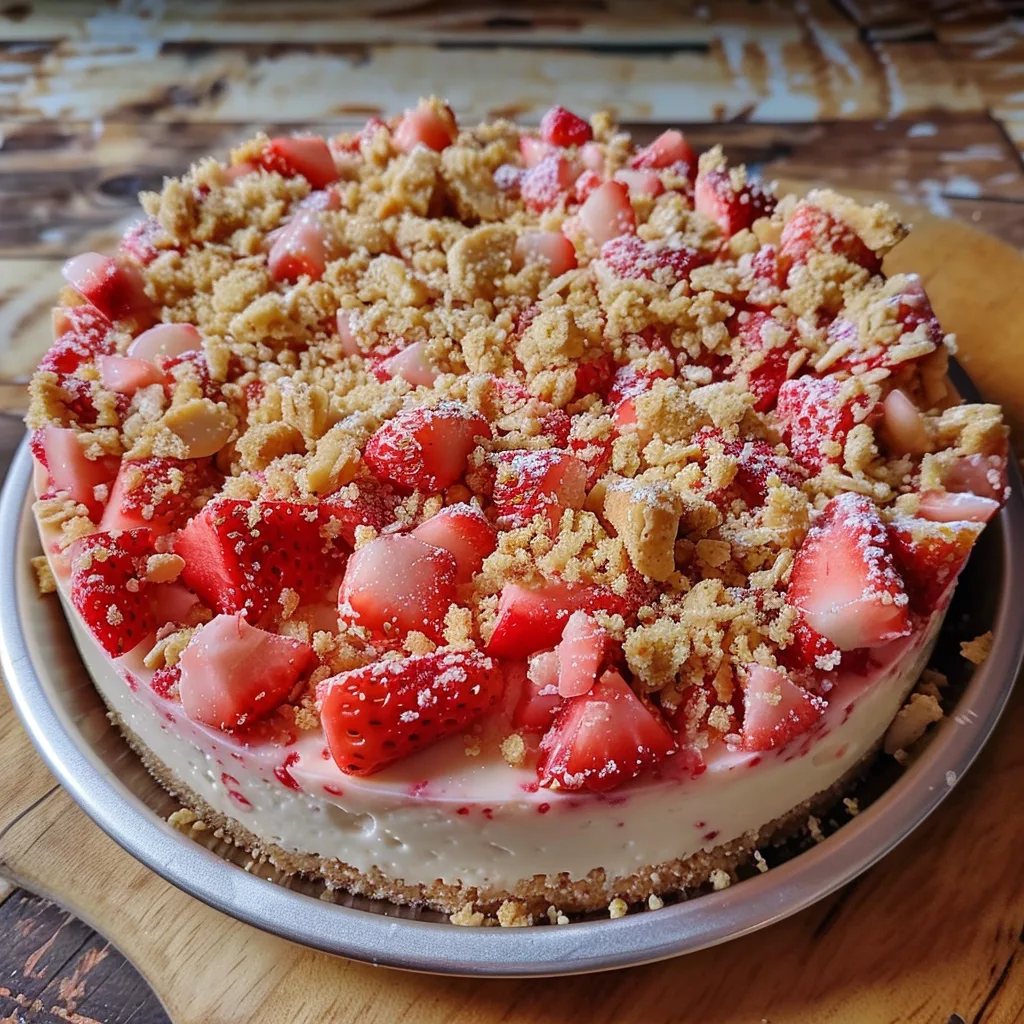 Creamy Strawberry Crunch Cheesecake Recipe for Summer