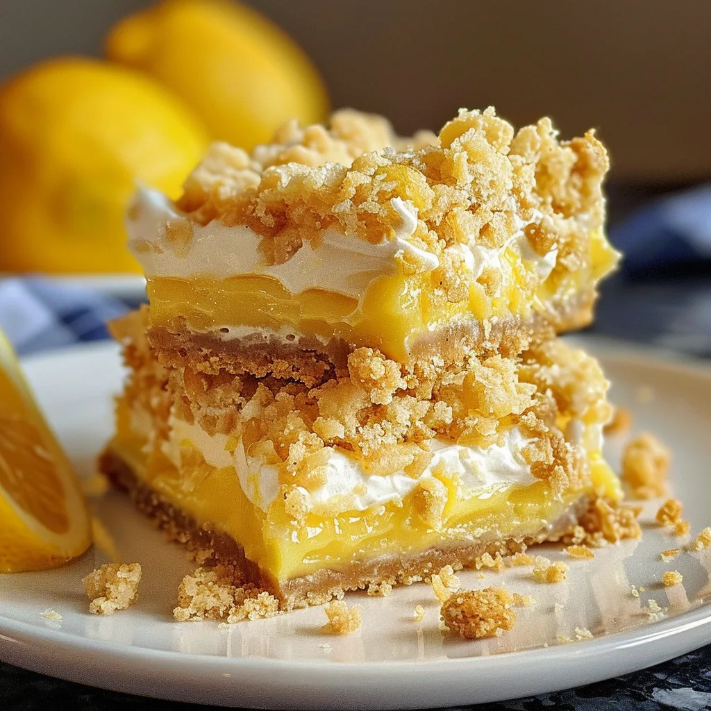 Zesty Lemon Cheesecake Crumb Bars