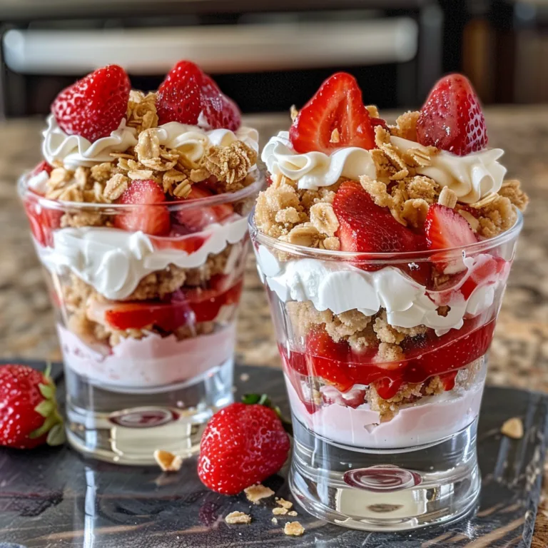 No-Bake Strawberry Cheesecake Parfaits - Valerie Recipes