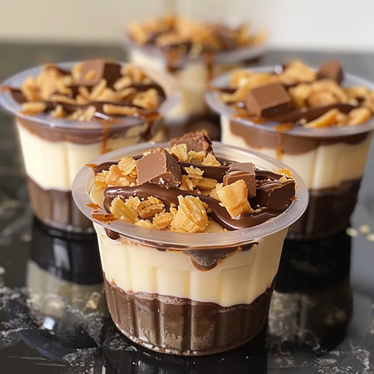 Snickers Dessert Cups No Bake