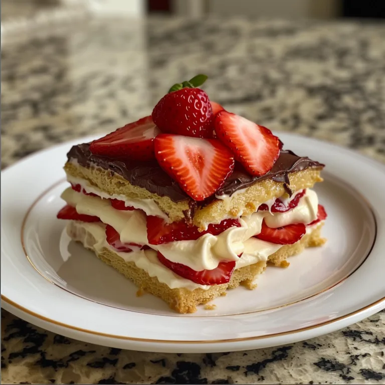 Strawberry Eclair Cake – No-Bake Summer Favorite