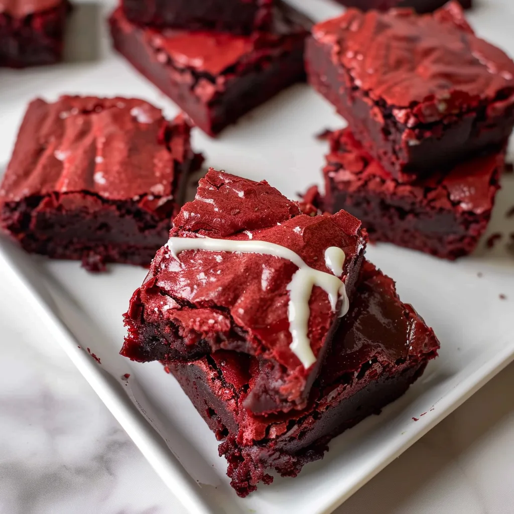 The Best Fudgy Red Velvet Brownies Recipe