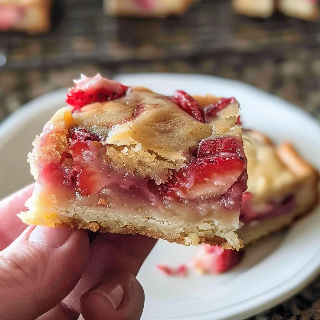 Strawberry Lemon Blondies: A Zesty Delight
