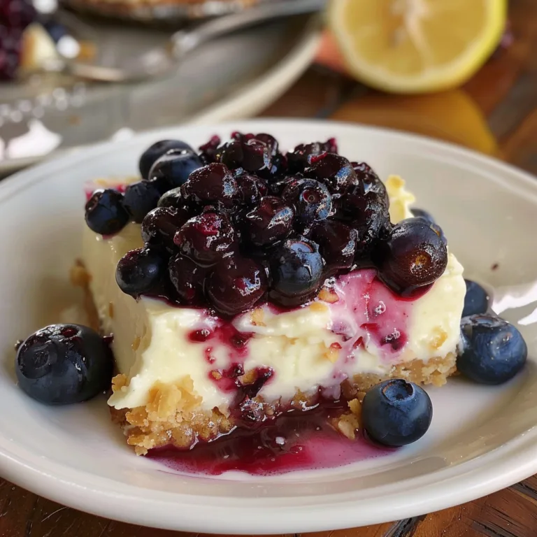 Cream Cheese Lemon Dessert with Blueberry Topping Recipe