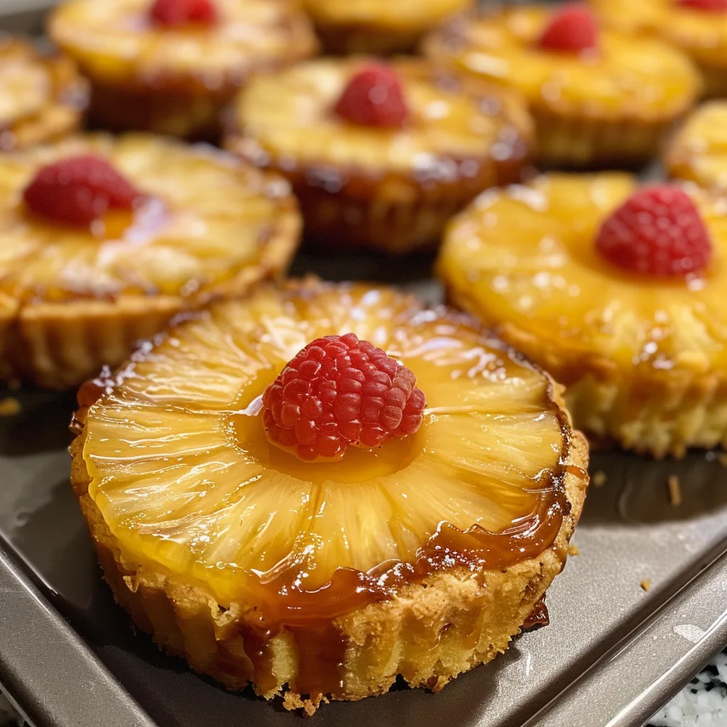 Mini Pineapple Upside-Down Cheesecakes - Valerie Recipes