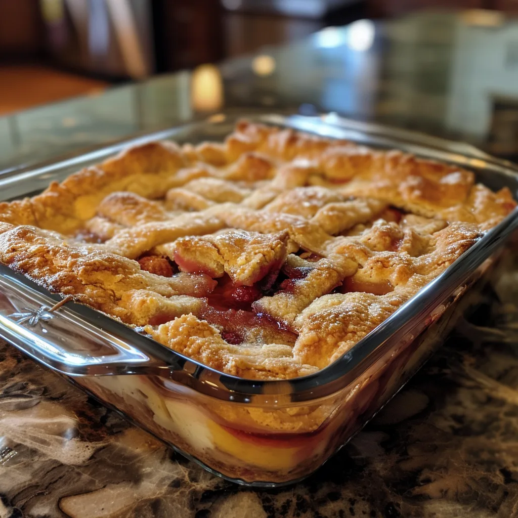 Easy Peach and Raspberry Cobbler Recipe