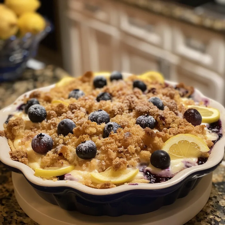 Lemon Blueberry Cheesecake Dump Cake
