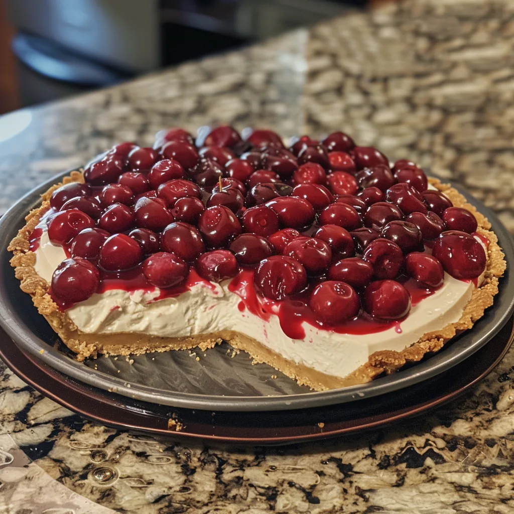 No Bake Cherry Cheesecake Pie