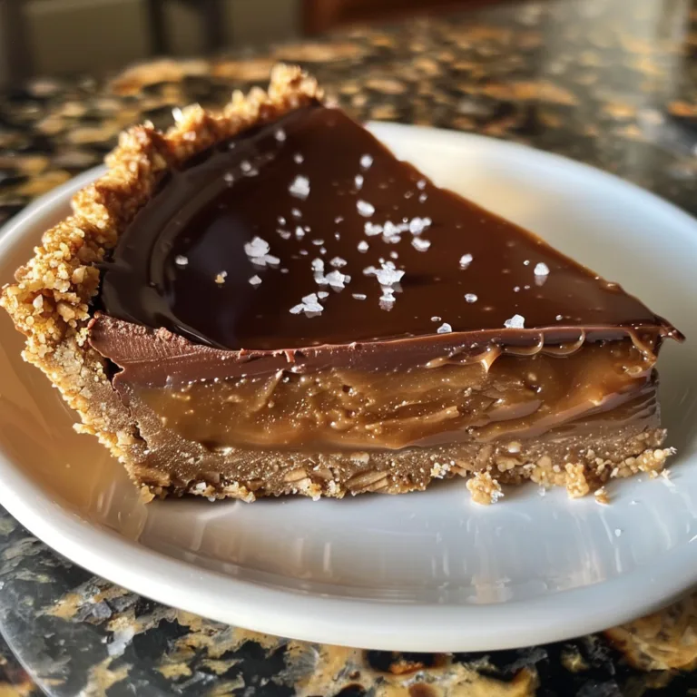 No Bake Chocolate Salted Caramel Tart