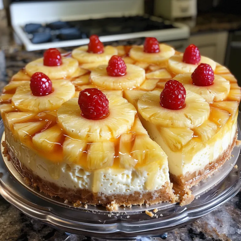 No Bake Pineapple Upside Down Cheesecake