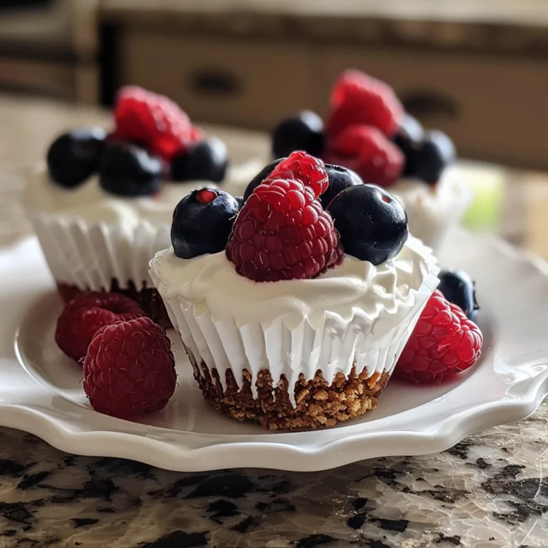 No Bake Greek Yogurt Berry Cups