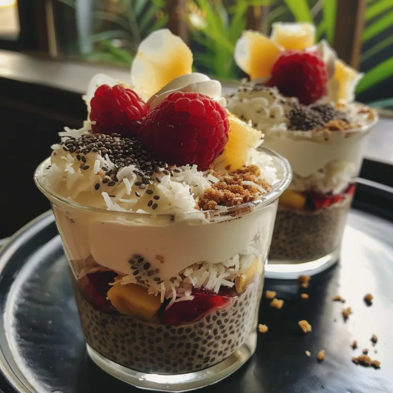 No Bake Coconut Chia Dessert Cups