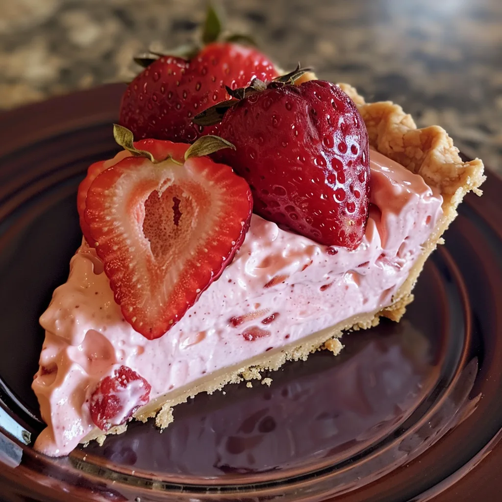 Frozen No Bake Strawberry Lemonade Pie