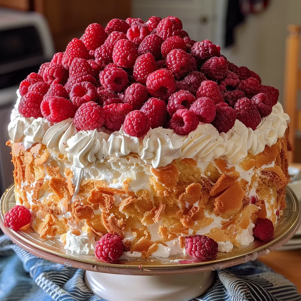 Raspberry Angel Food Cake Recipe
