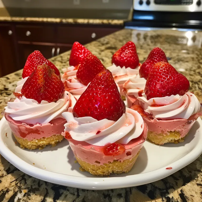 No Bake Strawberry Cheesecake Cups