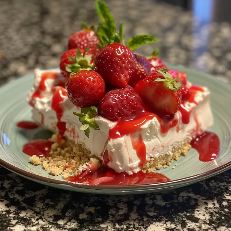 Strawberry Delight No Bake Dessert