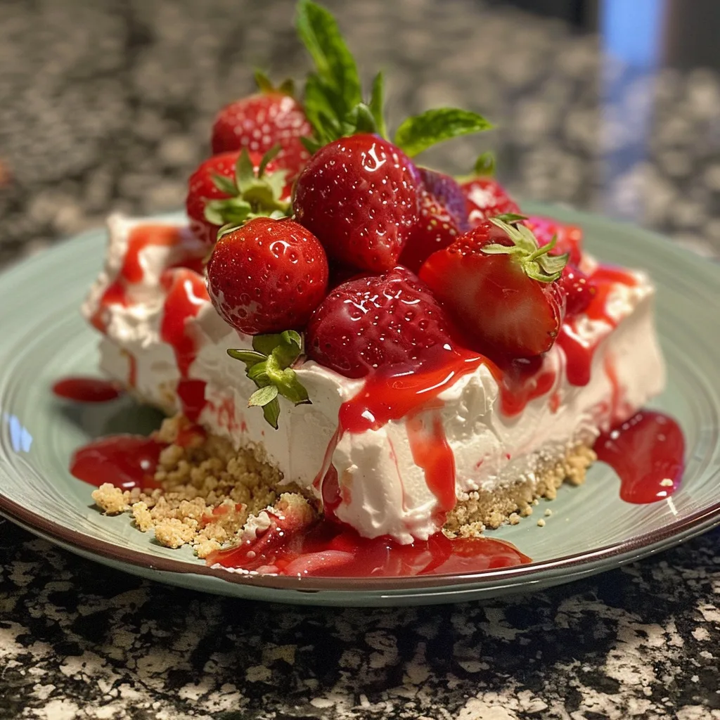 Strawberry Delight No Bake Dessert