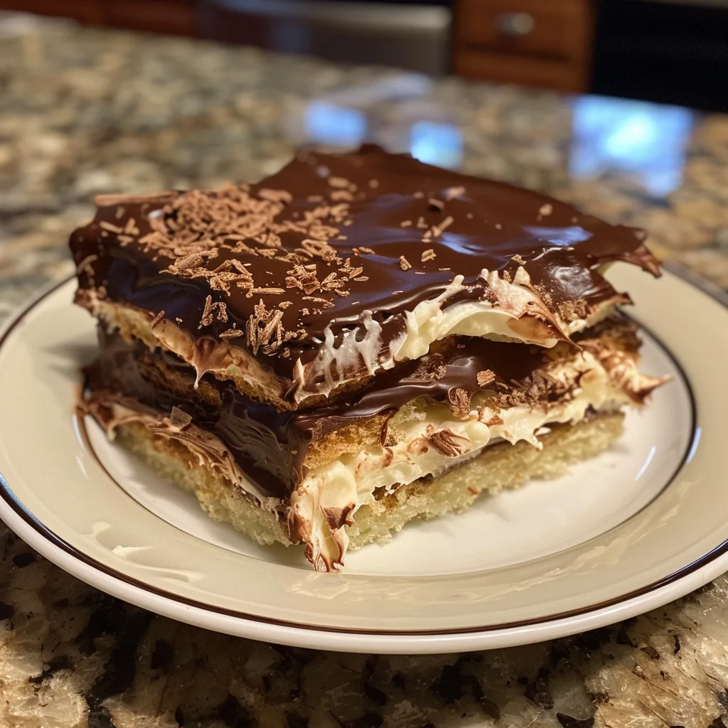No Bake Chocolate Eclair Cake Recipe