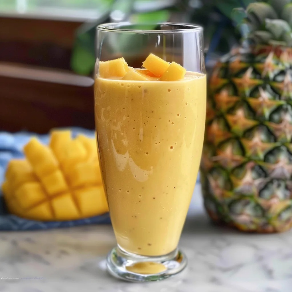 Tropical Pineapple Mango Smoothie Recipe