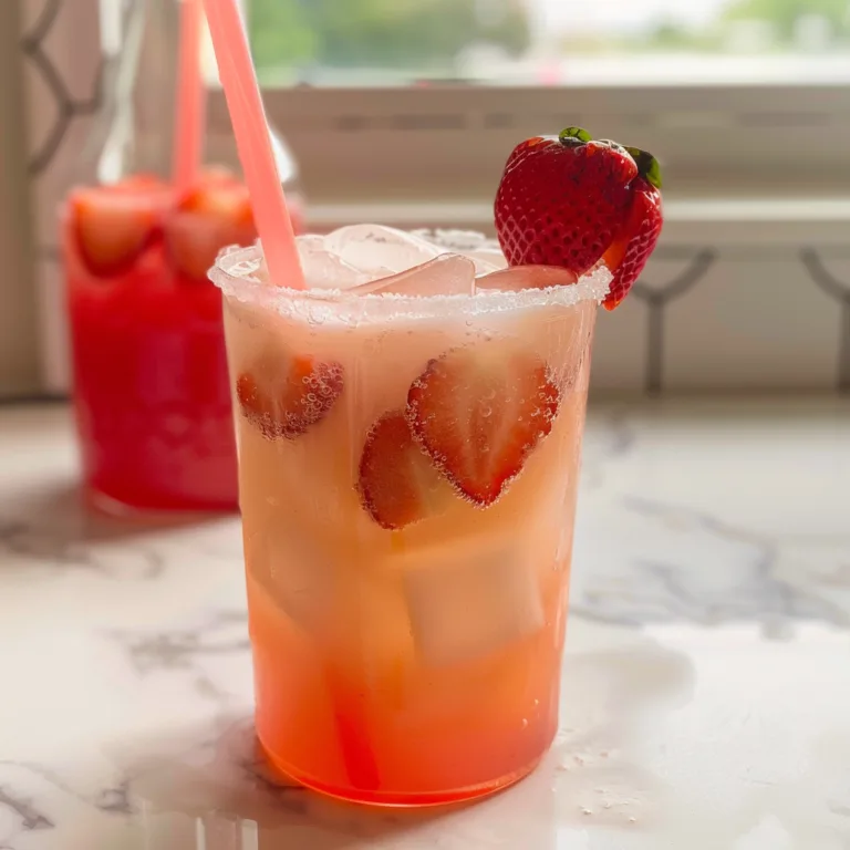 Healthy Pink Strawberry Refresher Recipe