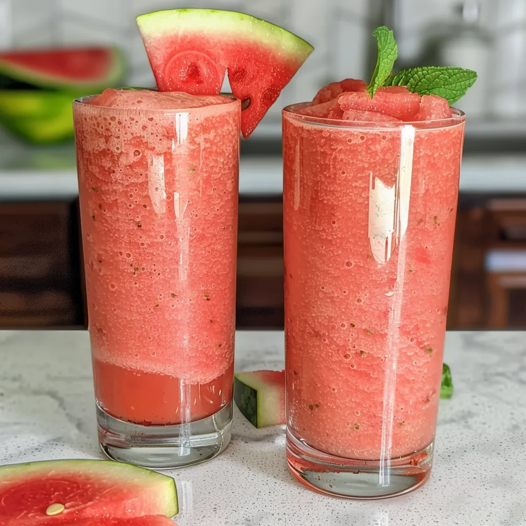 Cold Watermelon Smoothie For Summer Refreshment