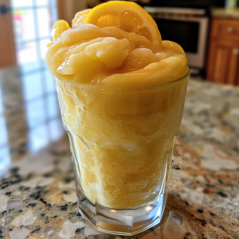 Frozen Peach Lemonade Slushie Recipe