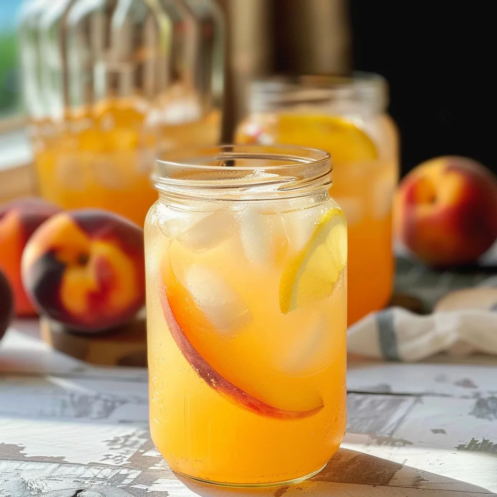 Homemade Peach Lemonade Summer Recipe
