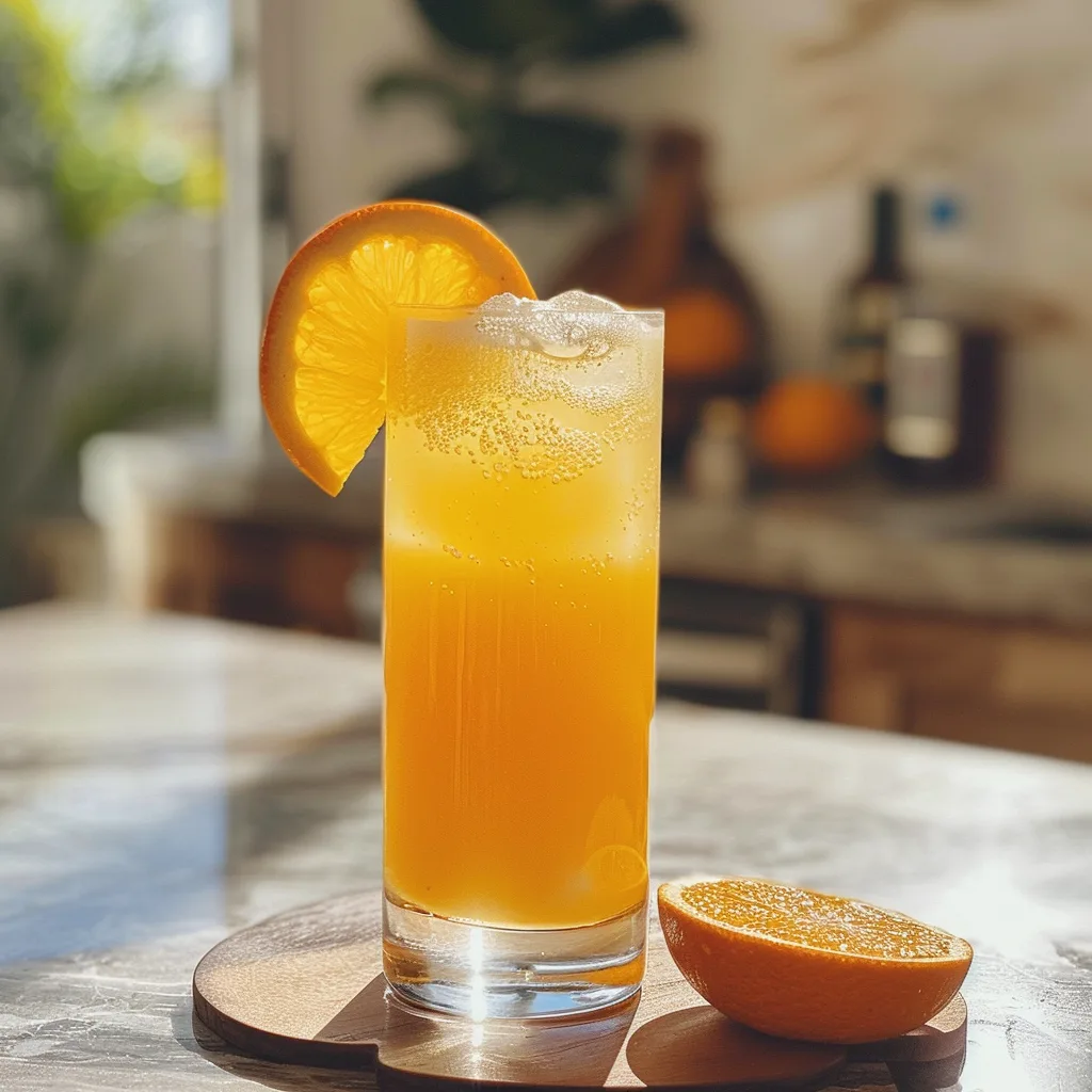 Easy Sunrise Mocktail With Orange Juice